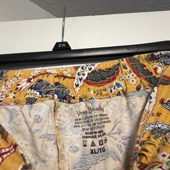 Vera Bradley Yellow Multi Floral Paisley Pajama Pants - Picture 4 of 4